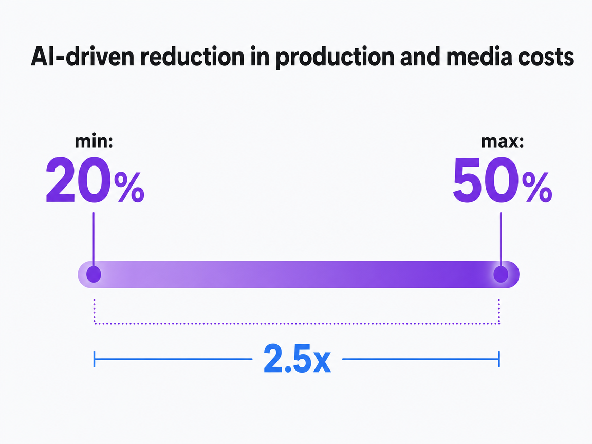 Chart showing AI-driven reduction in production and media costs