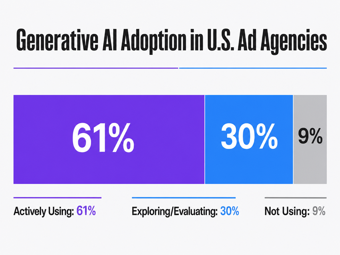 Chart showing Generative AI Adoption in U.S. Ad Agencies