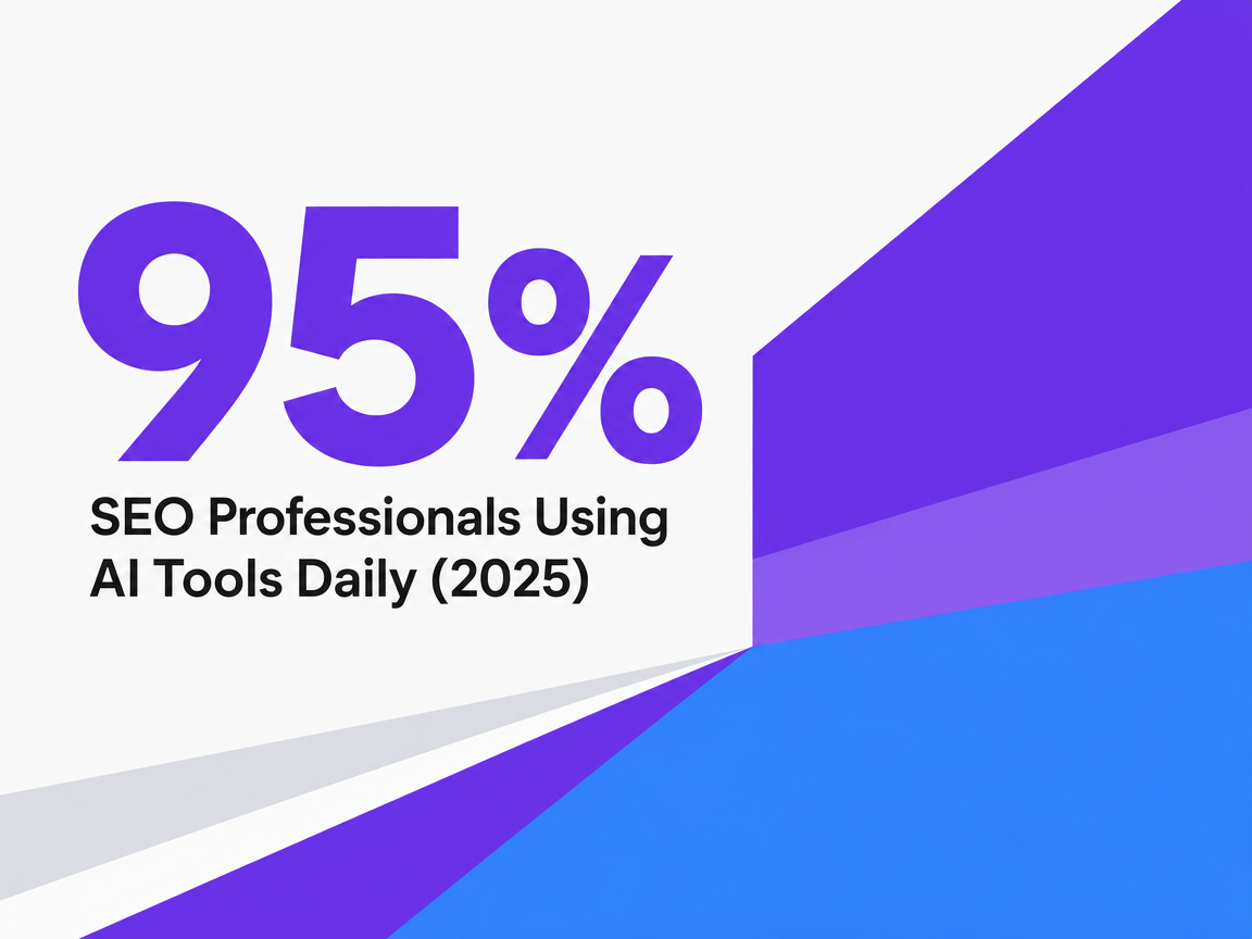 Infographic showing SEO Professionals Using AI Tools Daily (2025)
