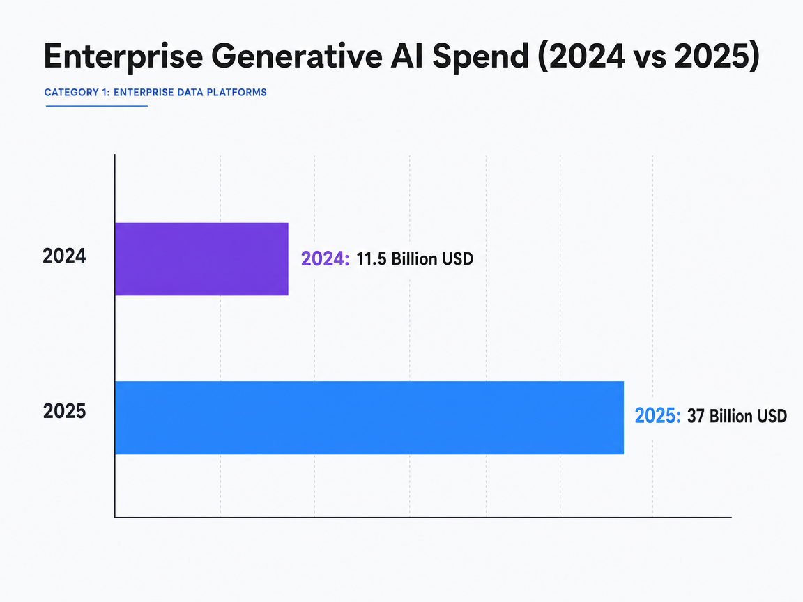 Chart showing Enterprise Generative AI Spend (2024 vs 2025)