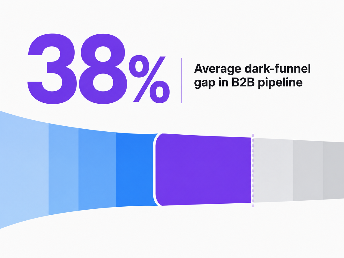 Infographic showing Average dark-funnel gap in B2B pipeline