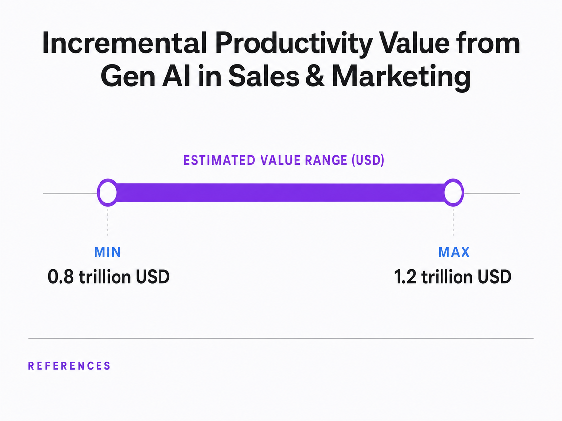 Chart showing Incremental Productivity Value from Gen AI in Sales & Marketing