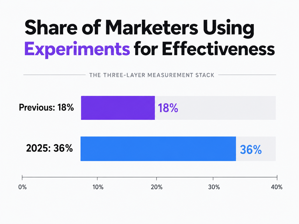 Chart showing Share of Marketers Using Experiments for Effectiveness