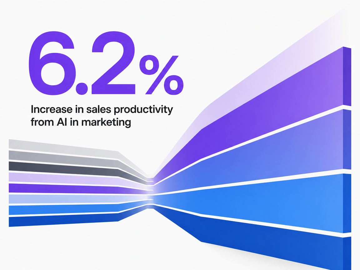 Infographic showing Increase in sales productivity from AI in marketing