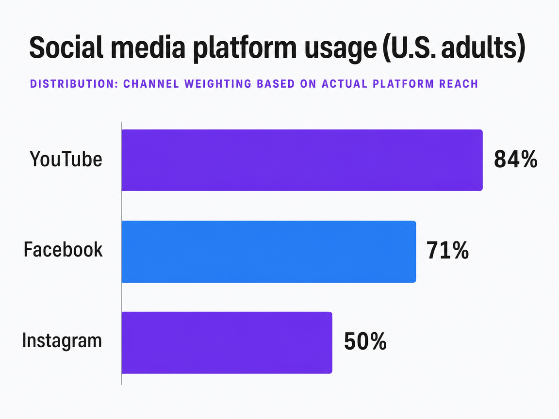 Chart showing Social media platform usage (U.S. adults)