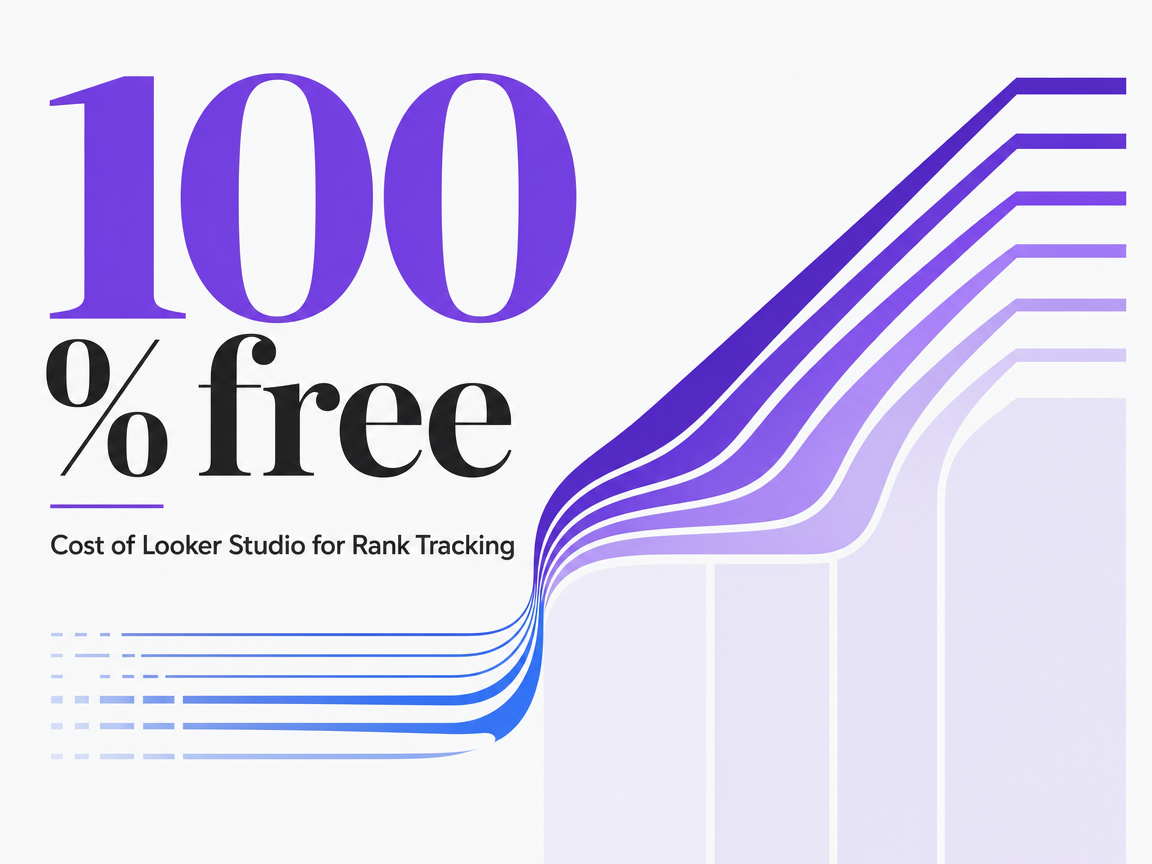 Infographic showing Cost of Looker Studio for Rank Tracking