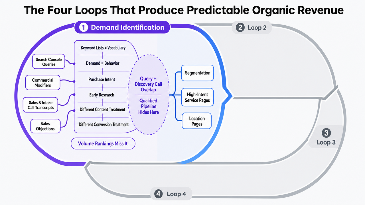 Visualize the four coupled loops described in the section as a connected operating model, reinforcing the article's central framework