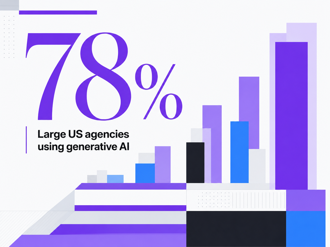 Infographic showing Large US agencies using generative AI