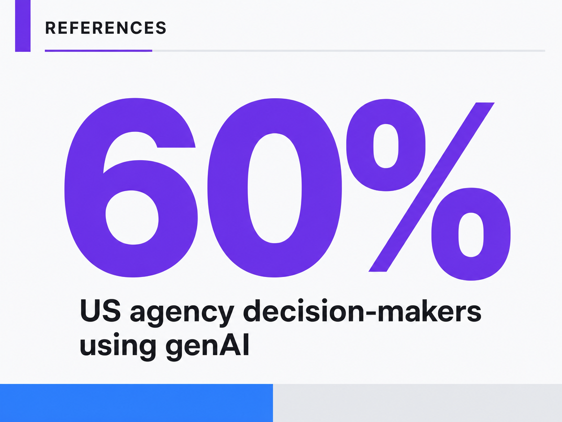 Infographic showing US agency decision-makers using genAI