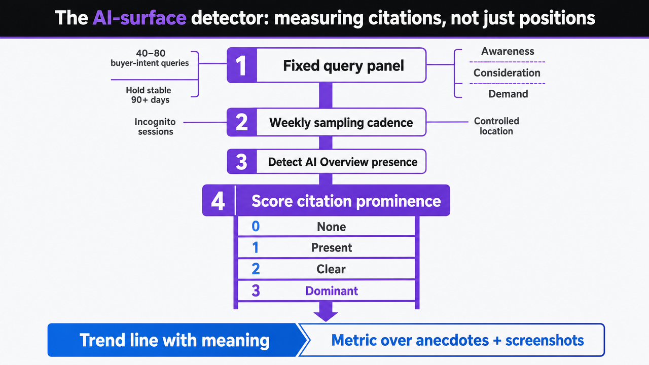 Visualize the 0-3 citation prominence scoring model described in this section as a process/scoring ladder, converting the cited framework into a scannable reference that matches the article's methodology