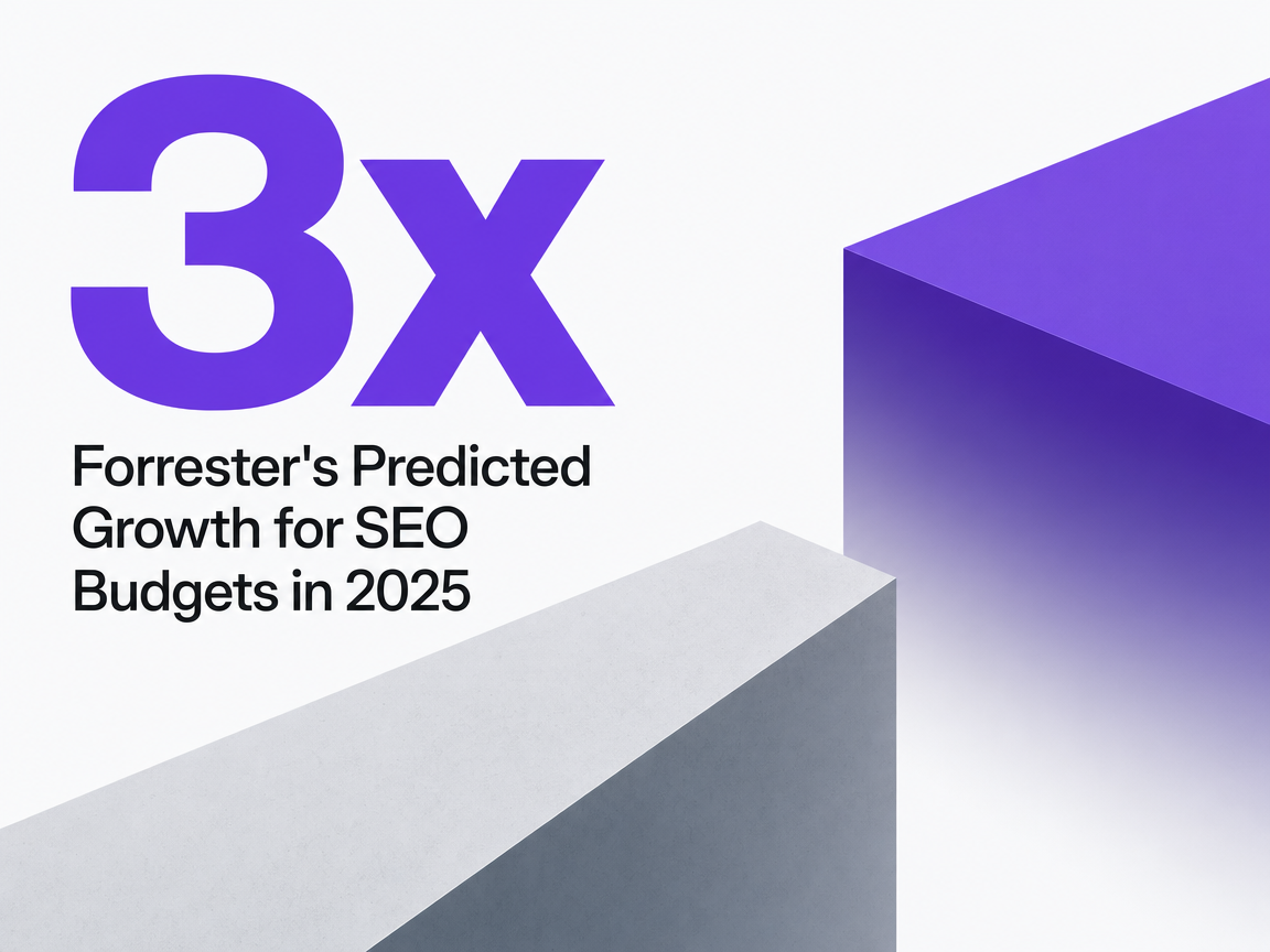 Infographic showing Forrester's Predicted Growth for SEO Budgets in 2025