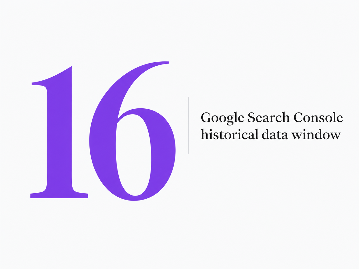 Infographic showing Google Search Console historical data window