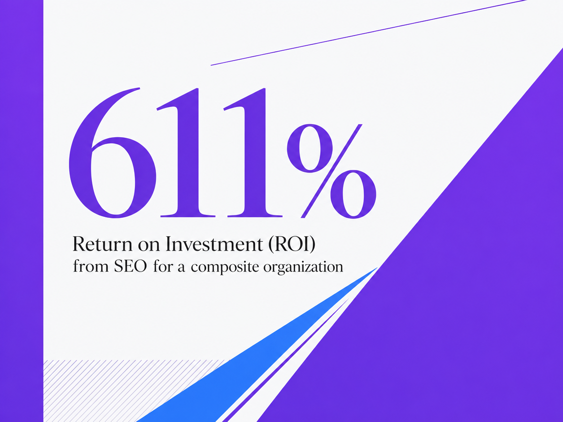 Infographic showing Return on Investment (ROI) from SEO for a composite organization