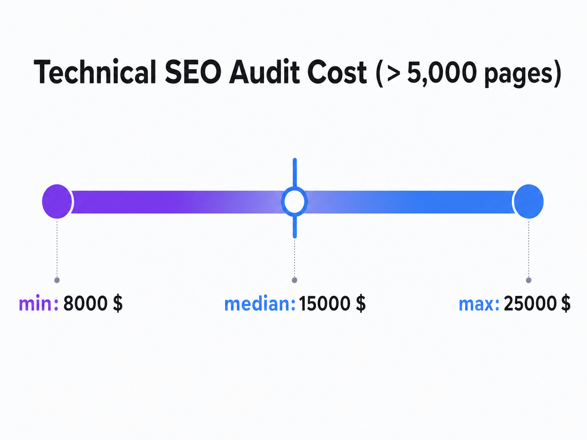 Chart showing Technical SEO Audit Cost (> 5,000 pages)
