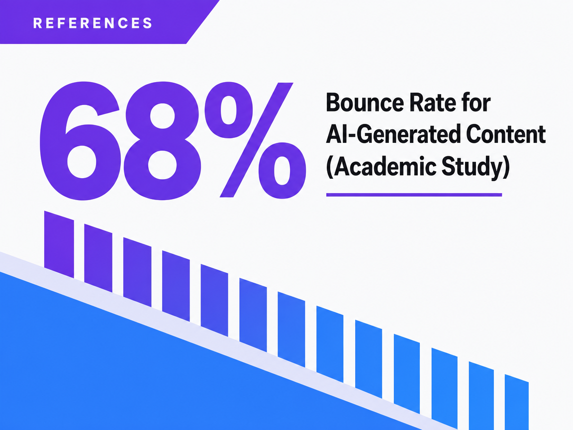 Infographic showing Bounce Rate for AI-Generated Content (Academic Study)