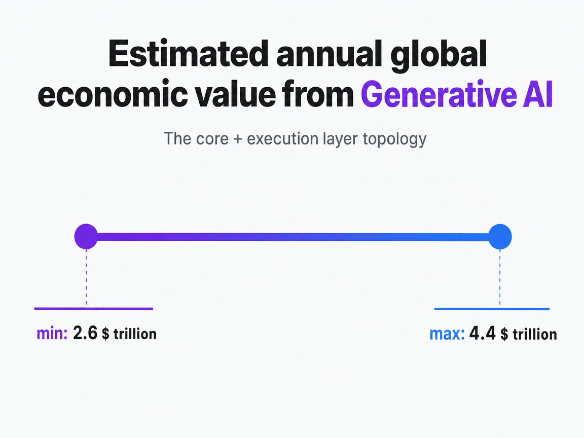 Chart showing Estimated annual global economic value from Generative AI