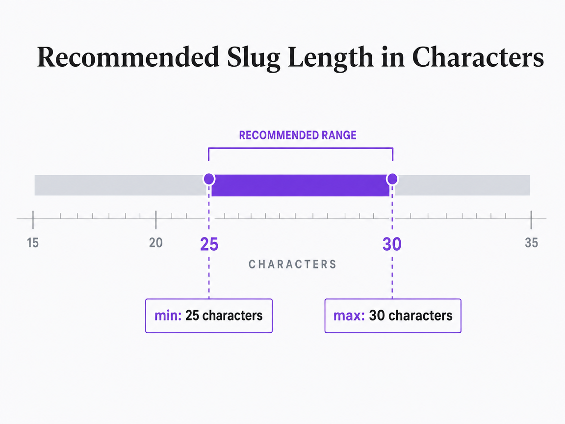 Chart showing Recommended Slug Length in Characters