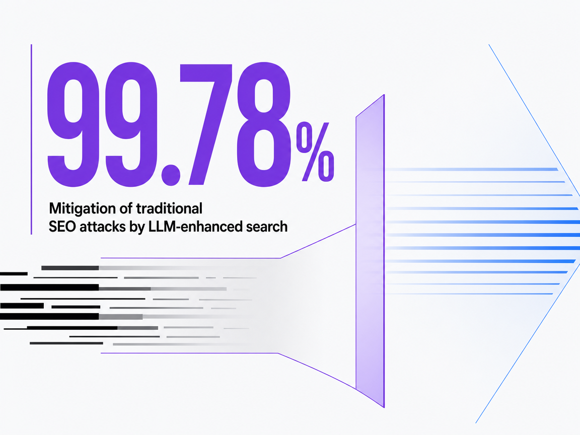 Infographic showing Mitigation of traditional SEO attacks by LLM-enhanced search
